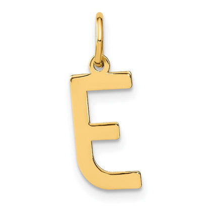 14K Gelbgold 14ky Buchstabe E Initiale Anhänger