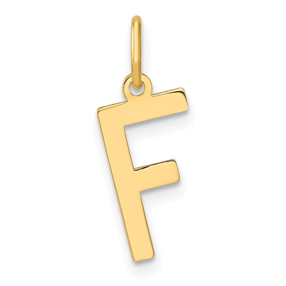 14K Gelbgold 14ky Buchstabe F Initiale Anhänger