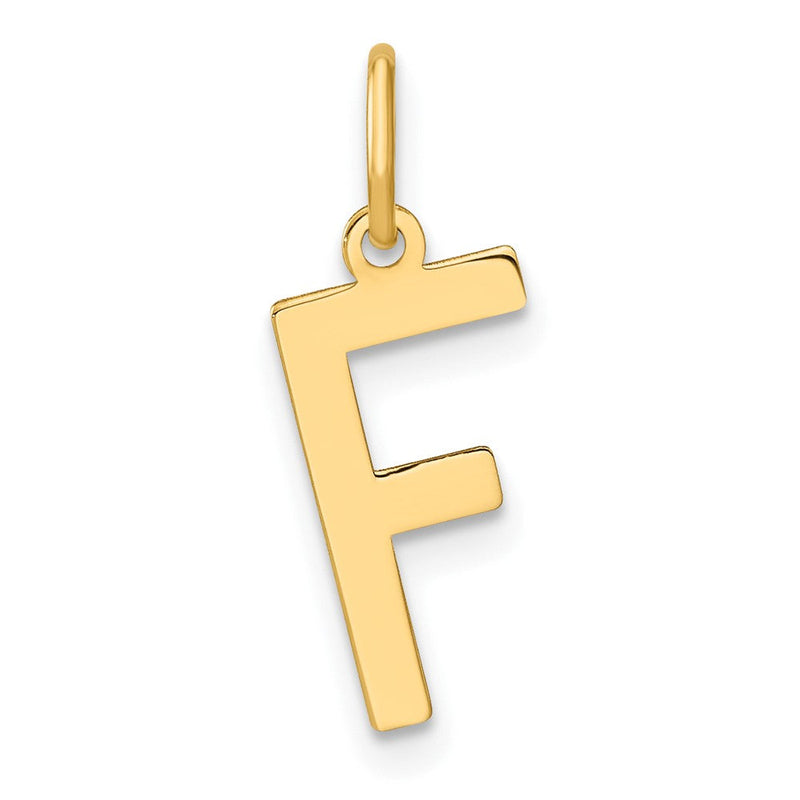 14K Gelbgold 14ky Buchstabe F Initiale Anhänger