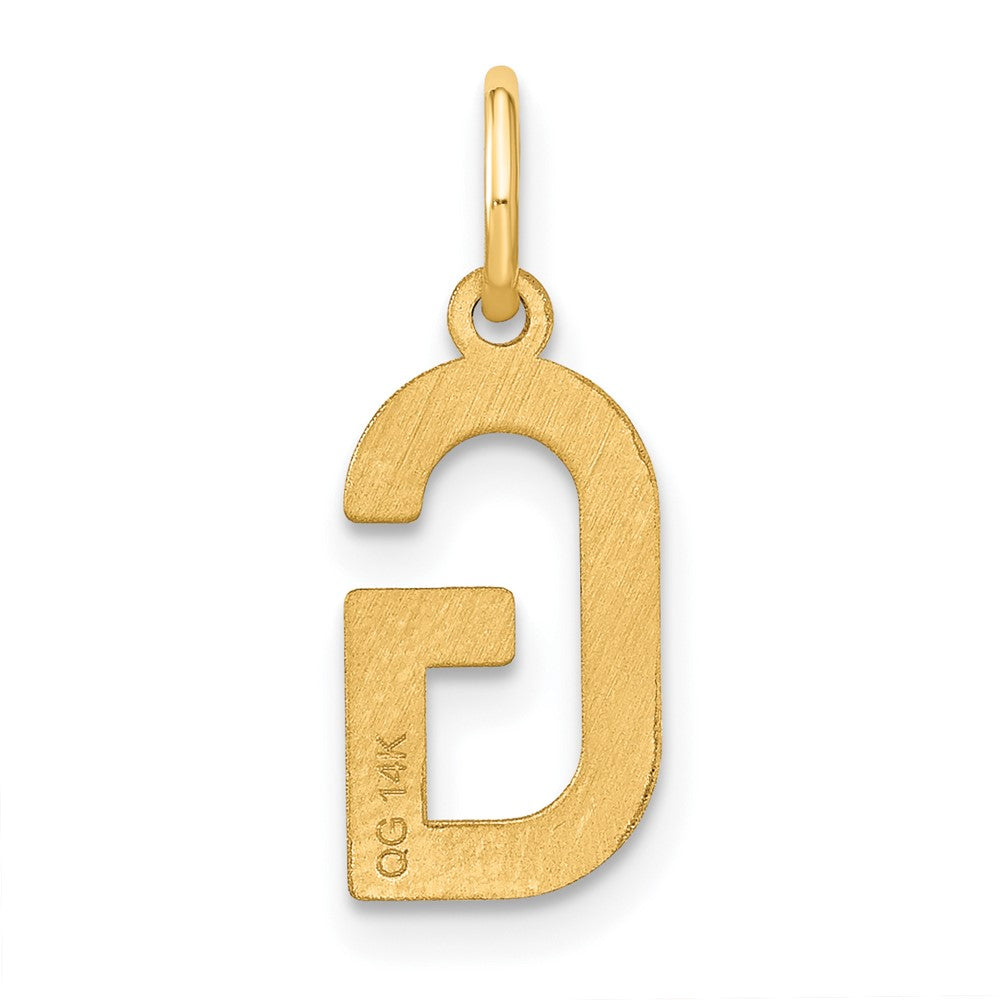 14K Gelbgold 14ky Buchstabe G Initiale Anhänger