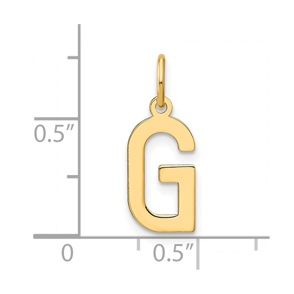 14K Gelbgold 14ky Buchstabe G Initiale Anhänger