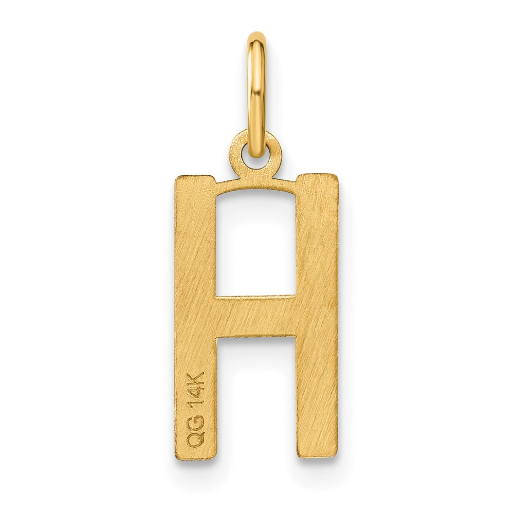 14K Gelbgold 14ky Buchstabe H Initiale Anhänger