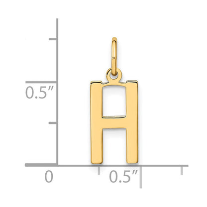 14K Gelbgold 14ky Buchstabe H Initiale Anhänger