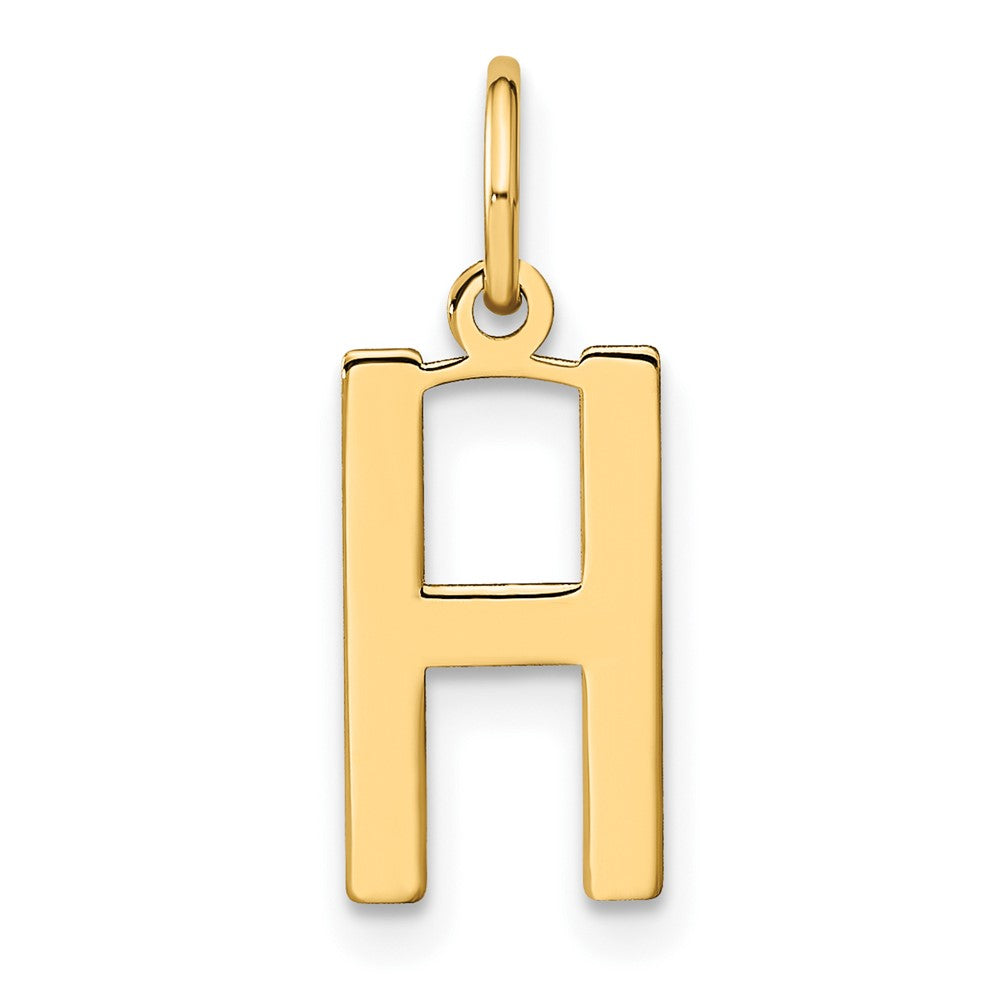 14K Gelbgold 14ky Buchstabe H Initiale Anhänger