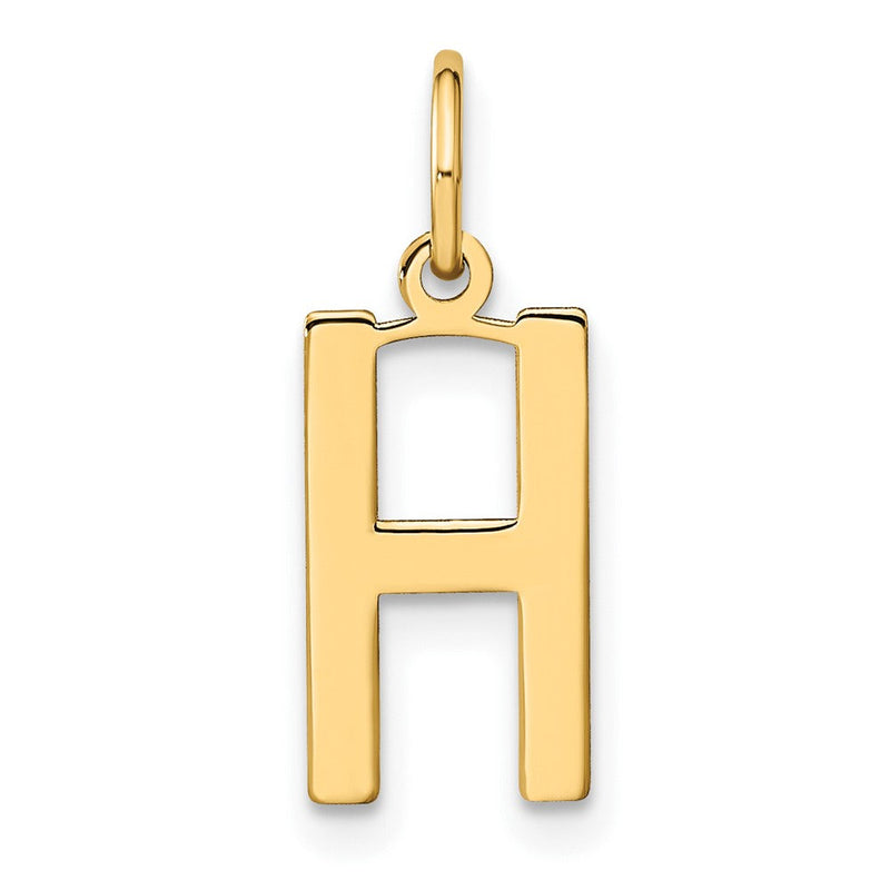 14K Gelbgold 14ky Buchstabe H Initiale Anhänger