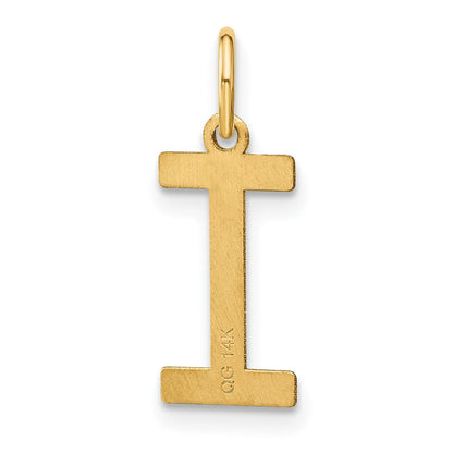 14K Gelbgold 14ky Buchstabe I Initiale Anhänger