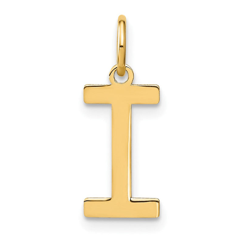 14K Gelbgold 14ky Buchstabe I Initiale Anhänger