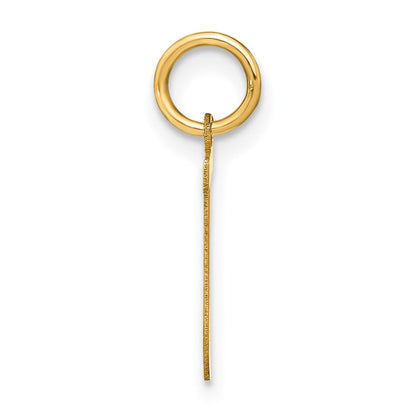 14K Gelbgold 14ky Buchstabe J Initiale Anhänger