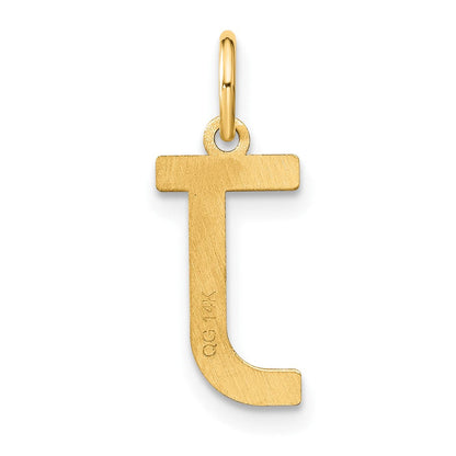 14K Gelbgold 14ky Buchstabe J Initiale Anhänger