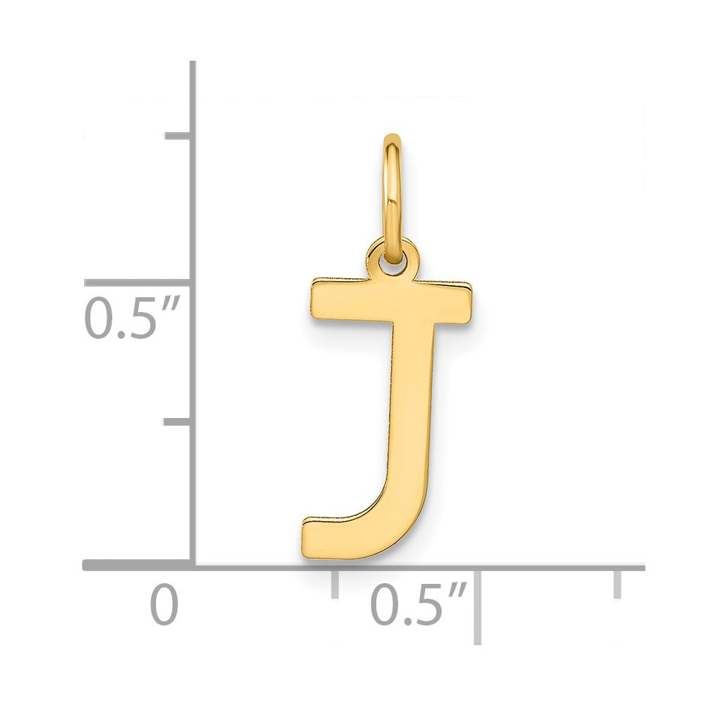 14K Gelbgold 14ky Buchstabe J Initiale Anhänger