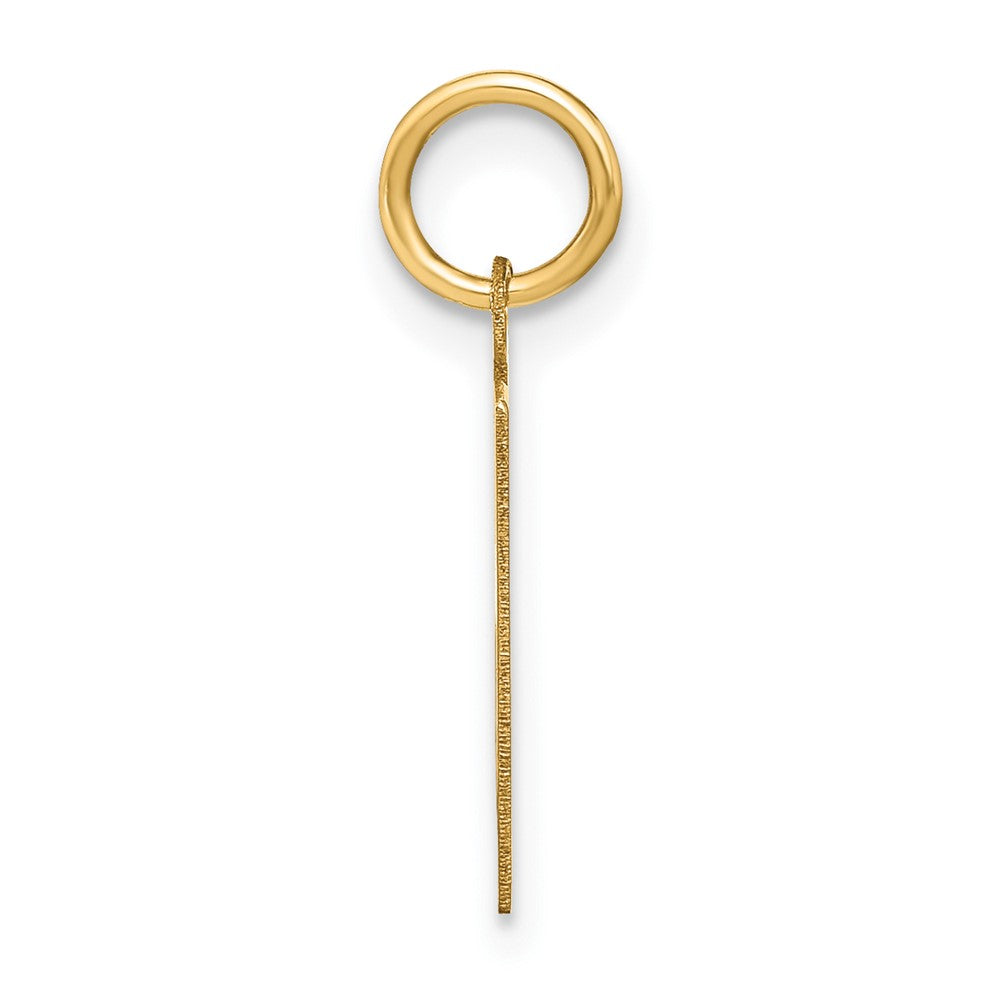 14K Gelbgold 14ky Buchstabe K Initiale Anhänger