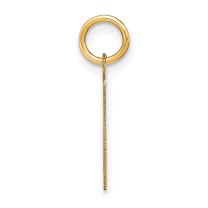 14K Gelbgold 14ky Buchstabe K Initiale Anhänger