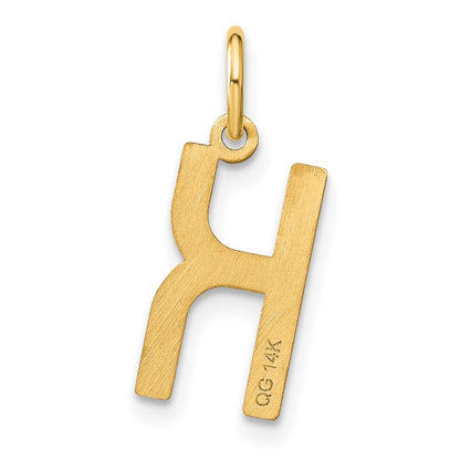 14K Gelbgold 14ky Buchstabe K Initiale Anhänger