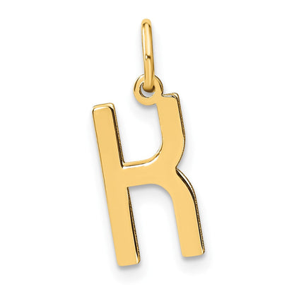 14K Gelbgold 14ky Buchstabe K Initiale Anhänger