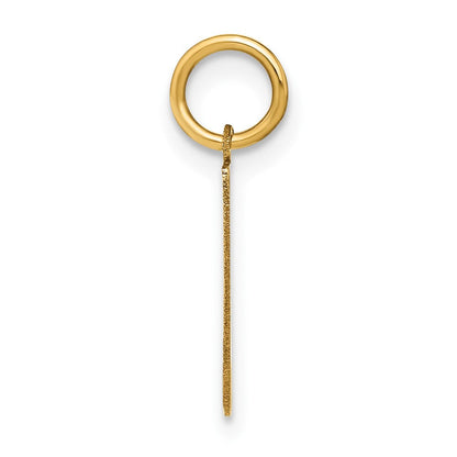 14K Gelbgold 14ky Buchstabe L Initiale Anhänger