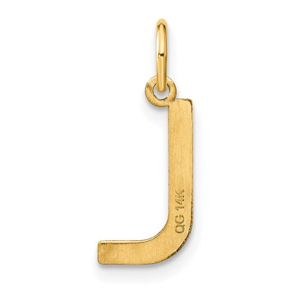 14K Gelbgold 14ky Buchstabe L Initiale Anhänger