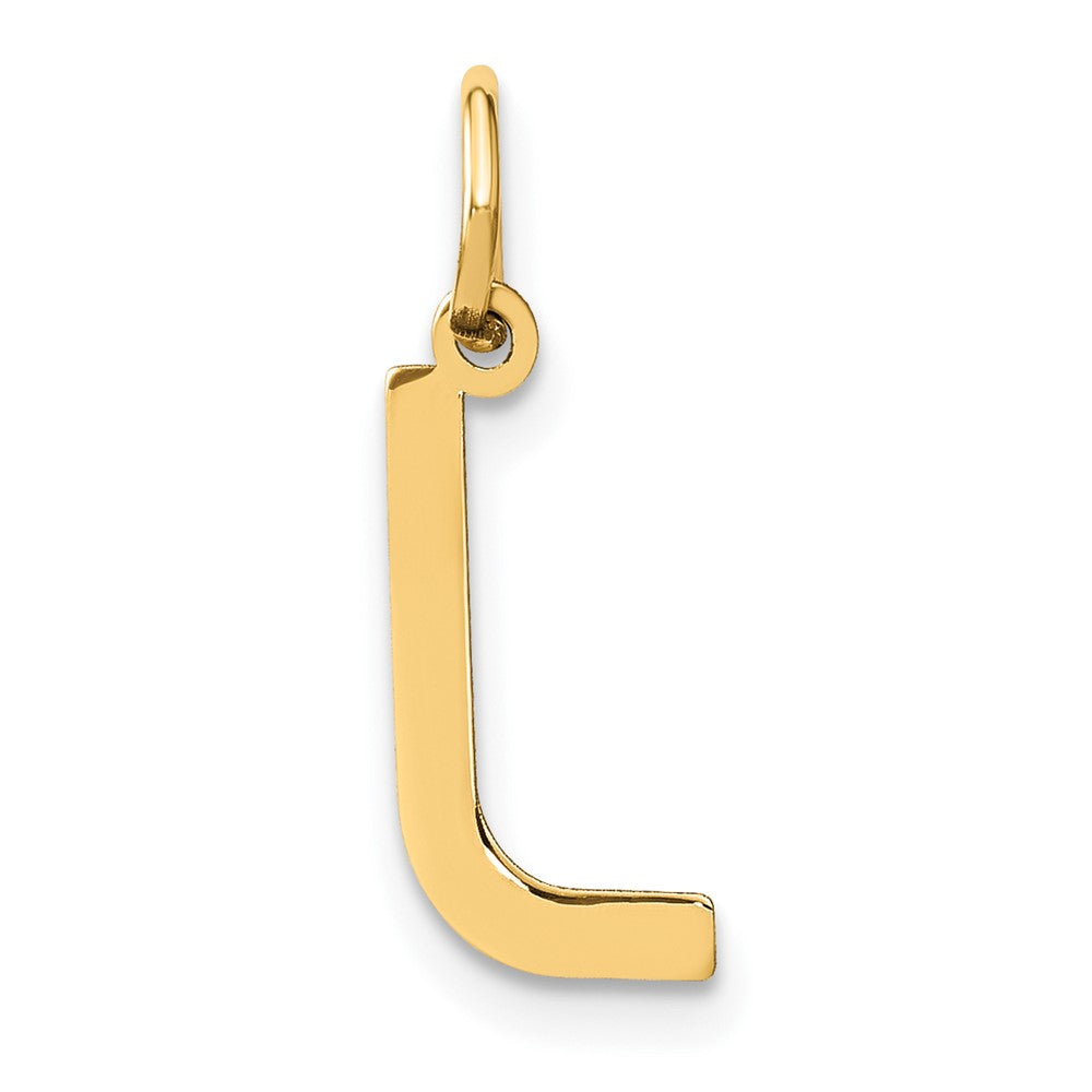 14K Gelbgold 14ky Buchstabe L Initiale Anhänger