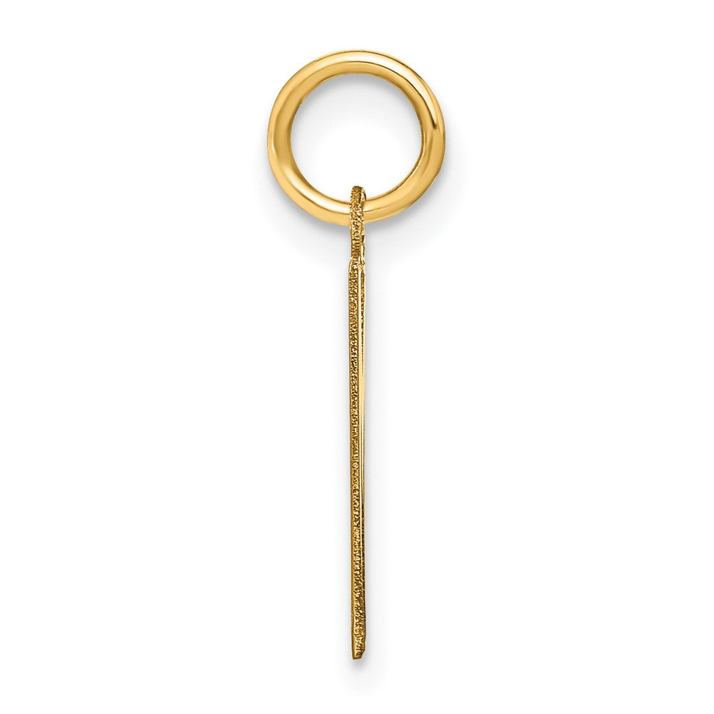 14K Gelbgold 14ky Buchstabe M Initiale Anhänger
