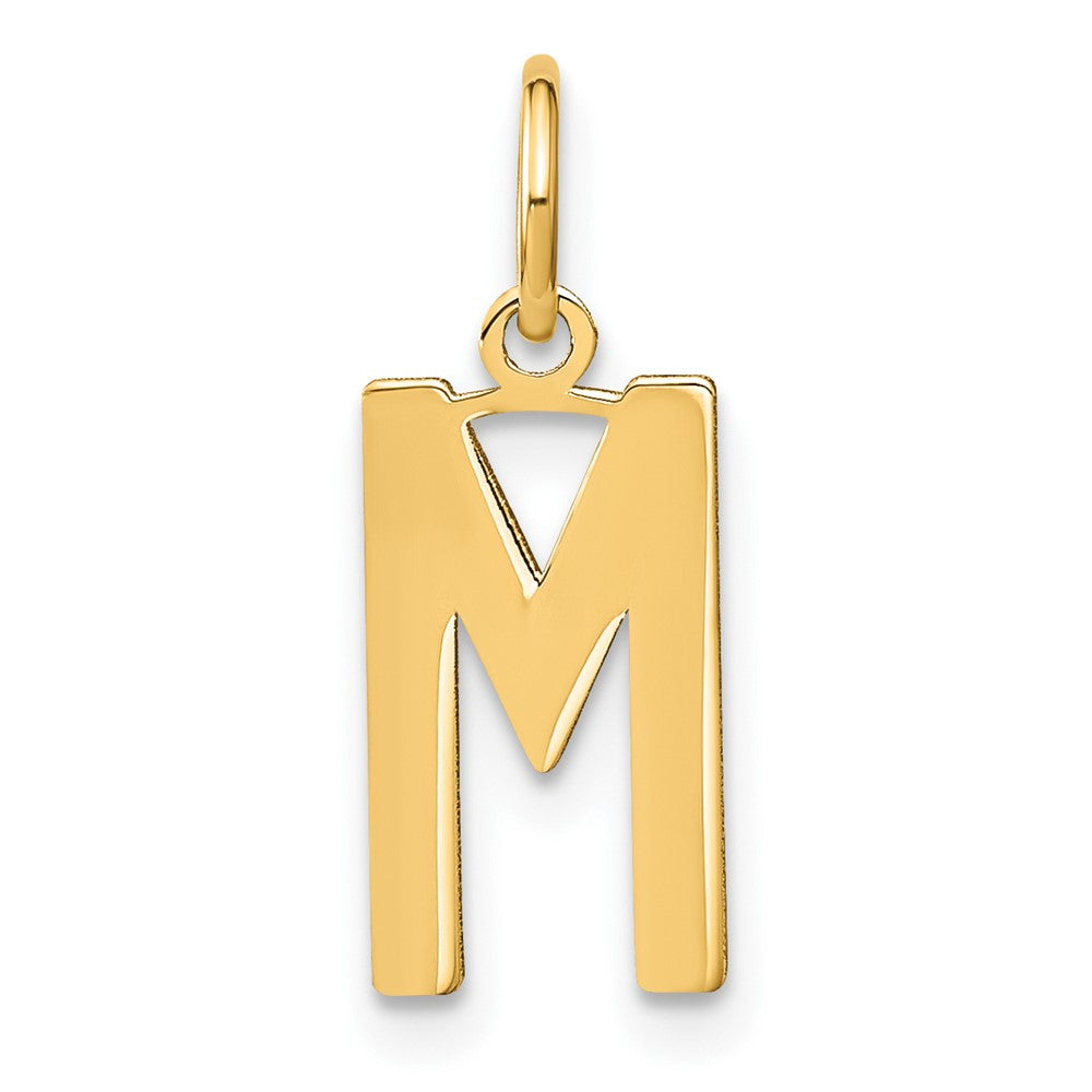 14K Gelbgold 14ky Buchstabe M Initiale Anhänger