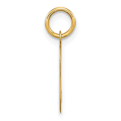 14K Gelbgold 14ky Buchstabe O Initiale Anhänger