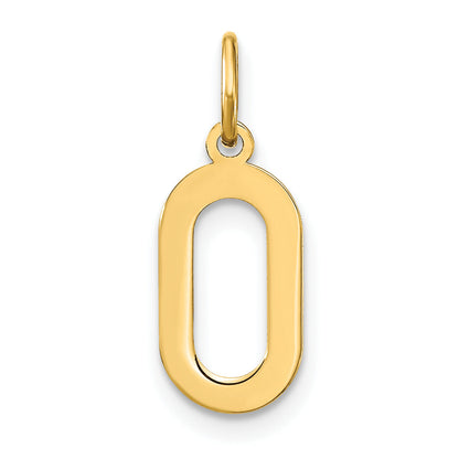 14K Gelbgold 14ky Buchstabe O Initiale Anhänger