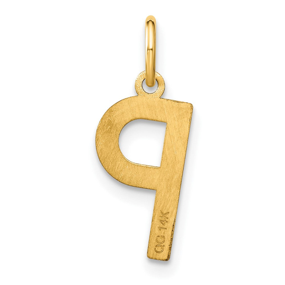 14K Gelbgold 14ky Buchstabe P Initiale Anhänger