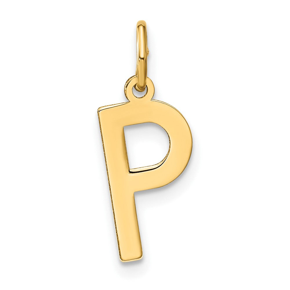14K Gelbgold 14ky Buchstabe P Initiale Anhänger