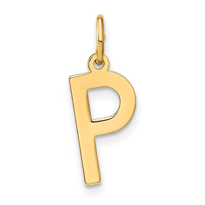 14K Gelbgold 14ky Buchstabe P Initiale Anhänger