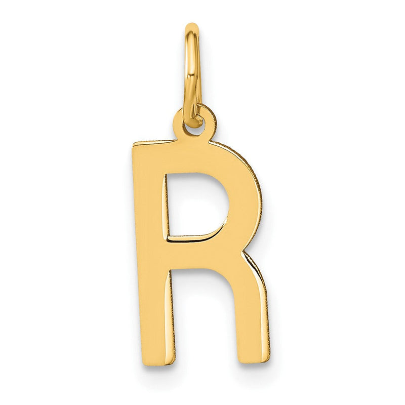 14K Gelbgold 14ky Buchstabe R Initiale Anhänger