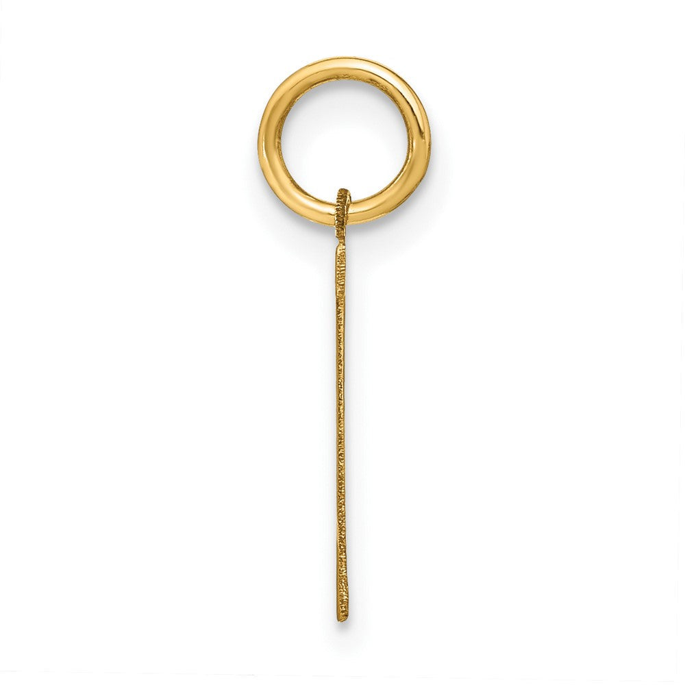 14K Gelbgold 14ky Buchstabe T Initiale Anhänger