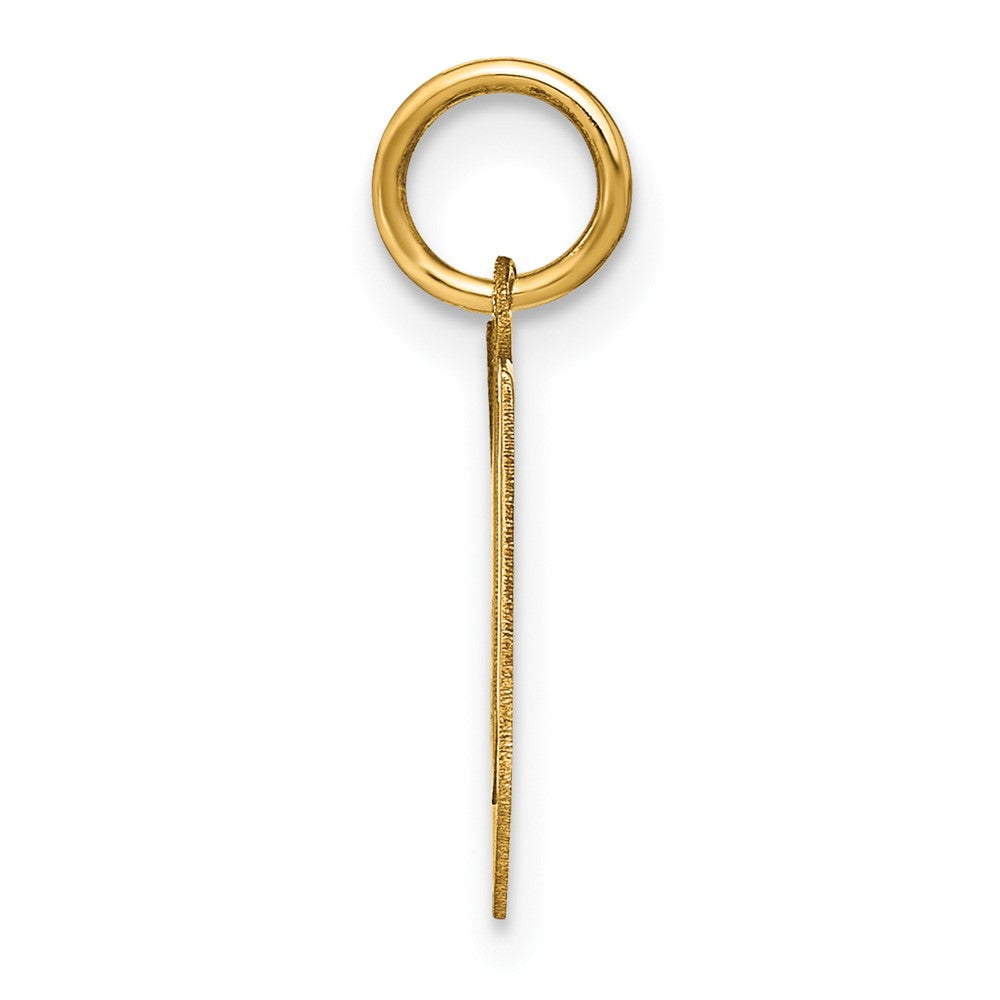 14K Gelbgold 14ky Buchstabe V Initiale Anhänger
