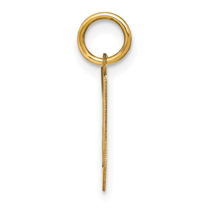 14K Gelbgold 14ky Buchstabe V Initiale Anhänger