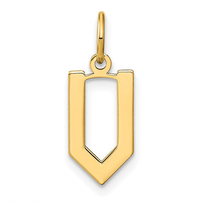 14K Gelbgold 14ky Buchstabe V Initiale Anhänger