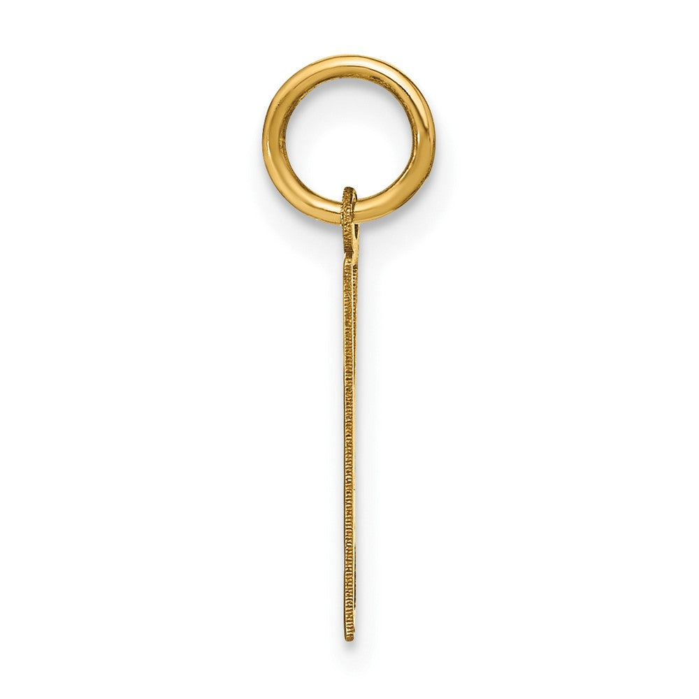 14K Gelbgold 14ky Buchstabe W Initiale Anhänger