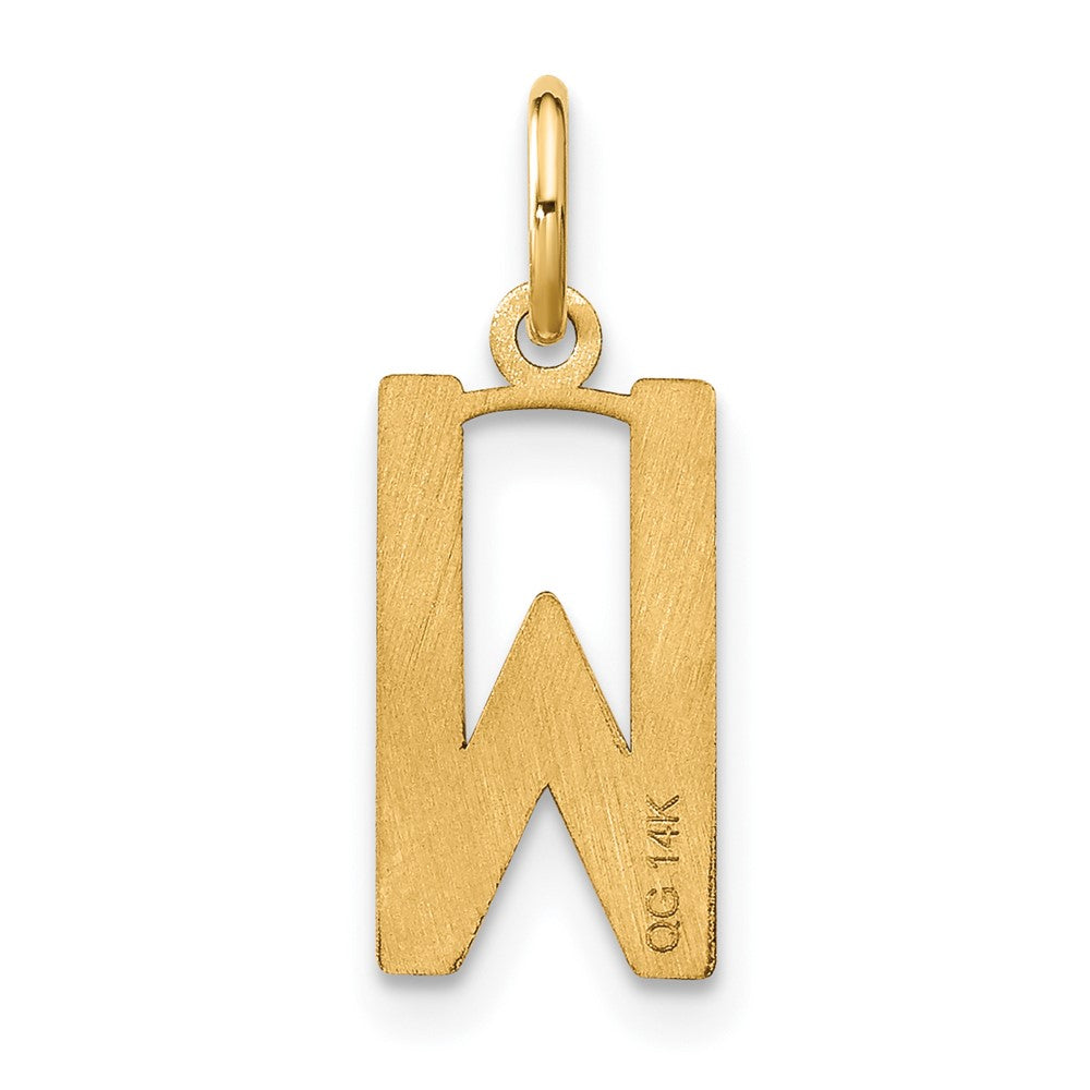 14K Gelbgold 14ky Buchstabe W Initiale Anhänger
