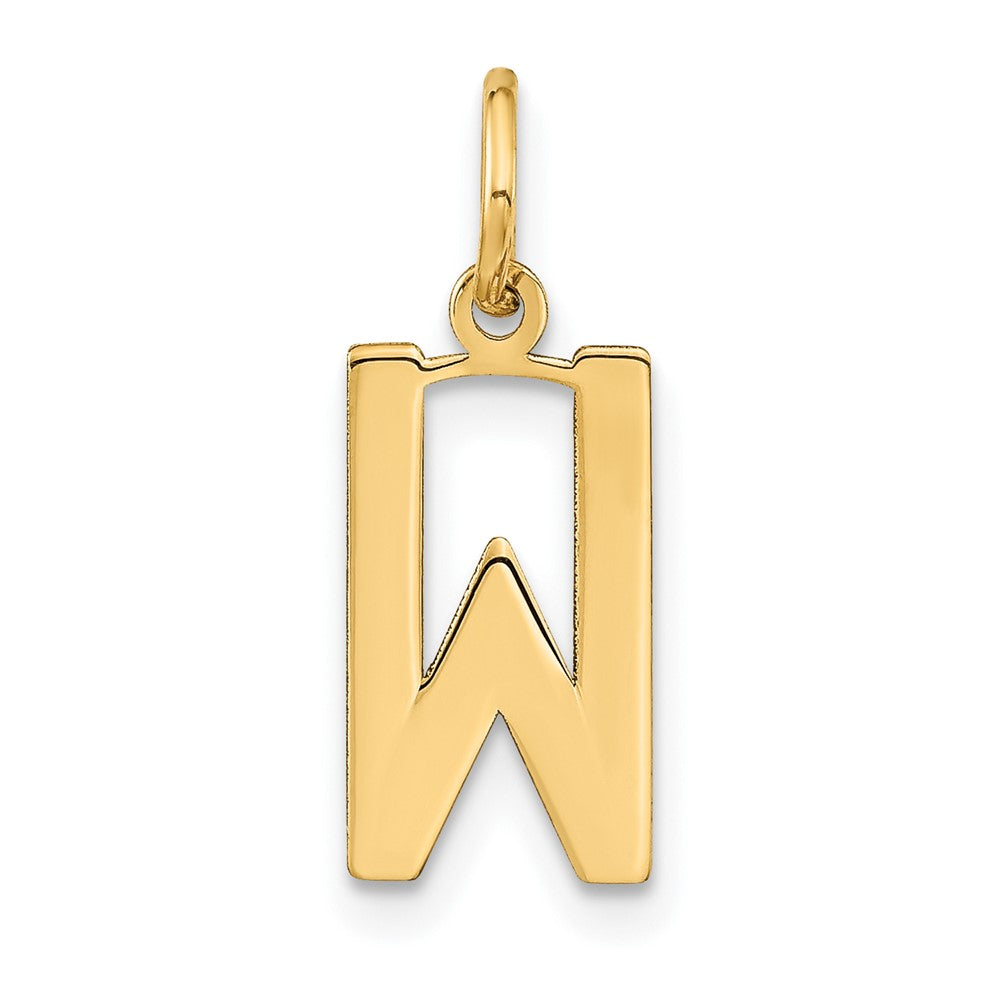 14K Gelbgold 14ky Buchstabe W Initiale Anhänger