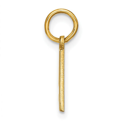 14K Gelbgold 14ky Buchstabe A Initiale Anhänger
