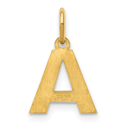 14K Gelbgold 14ky Buchstabe A Initiale Anhänger