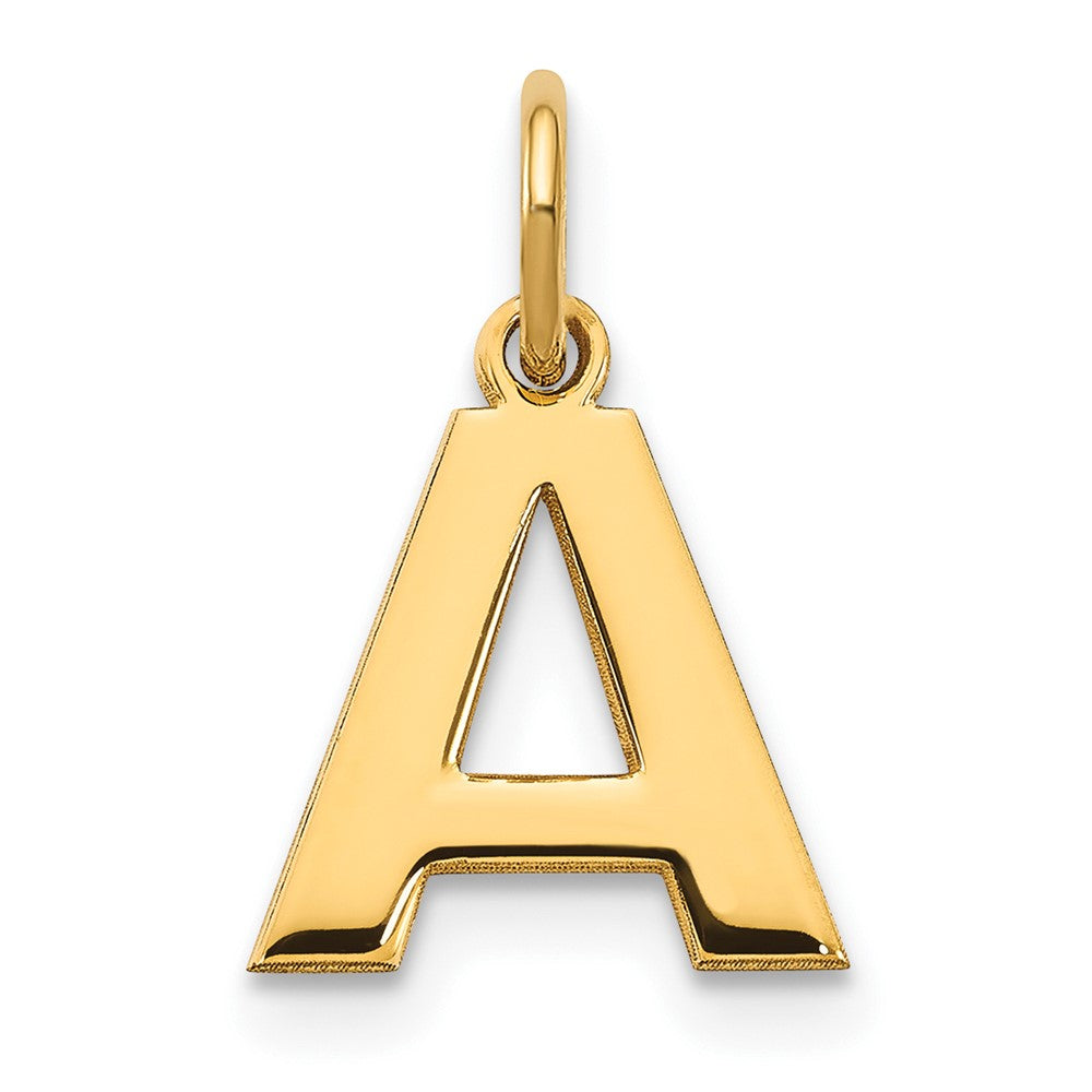 14K Gelbgold 14ky Buchstabe A Initiale Anhänger