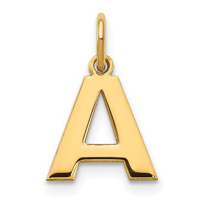 14K Gelbgold 14ky Buchstabe A Initiale Anhänger
