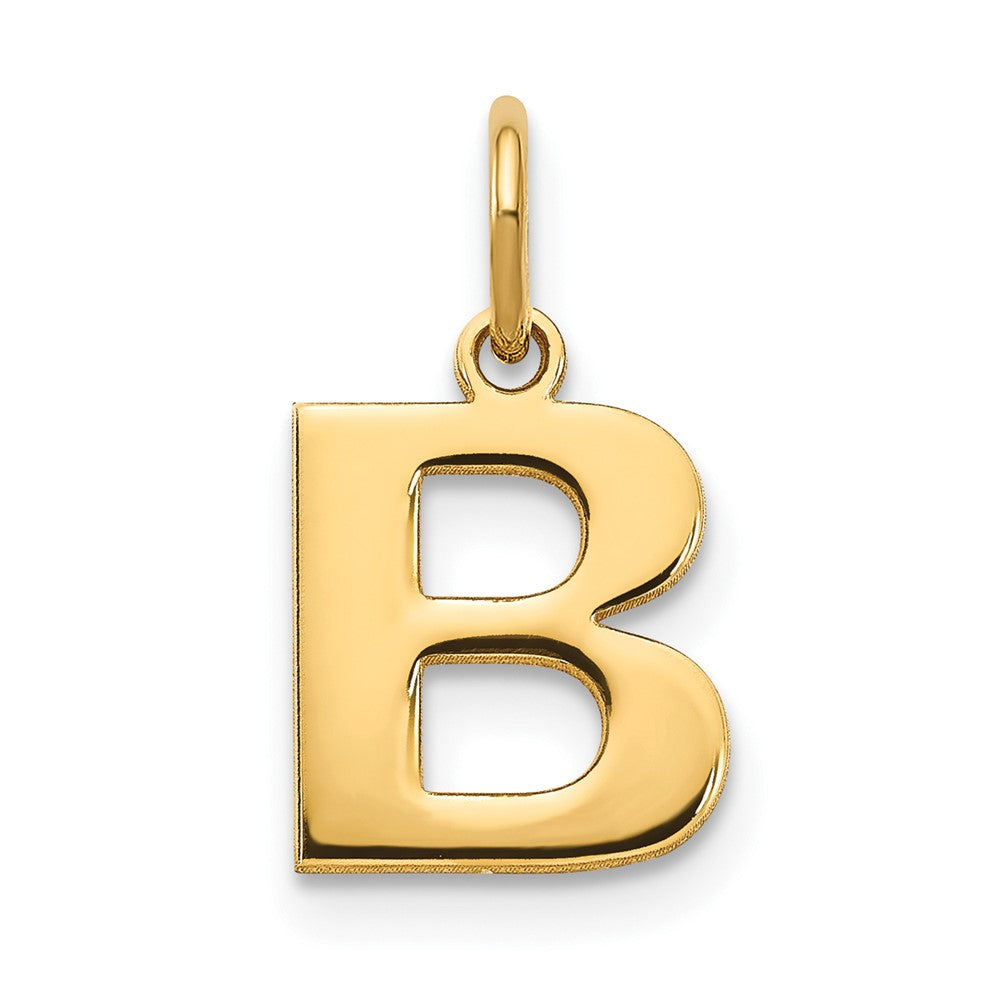 14K Gelbgold 14ky Buchstabe B Initiale Anhänger