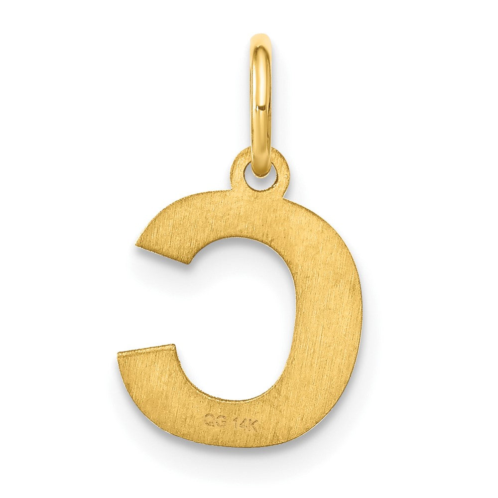14K Gelbgold 14ky Buchstabe C Initiale Anhänger