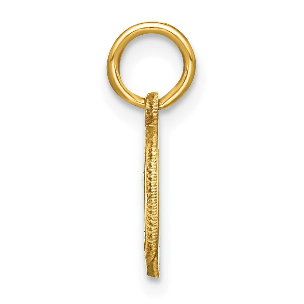 14K Gelbgold 14ky Buchstabe D Initiale Anhänger