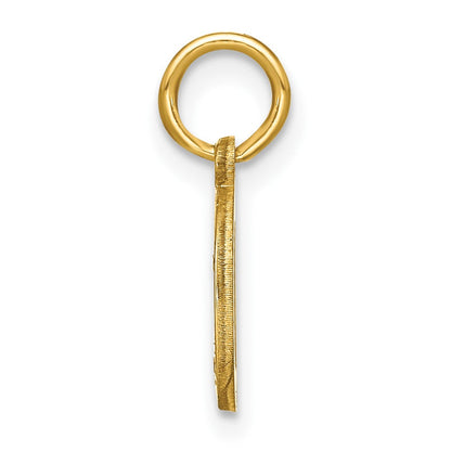 14K Gelbgold 14ky Buchstabe D Initiale Anhänger