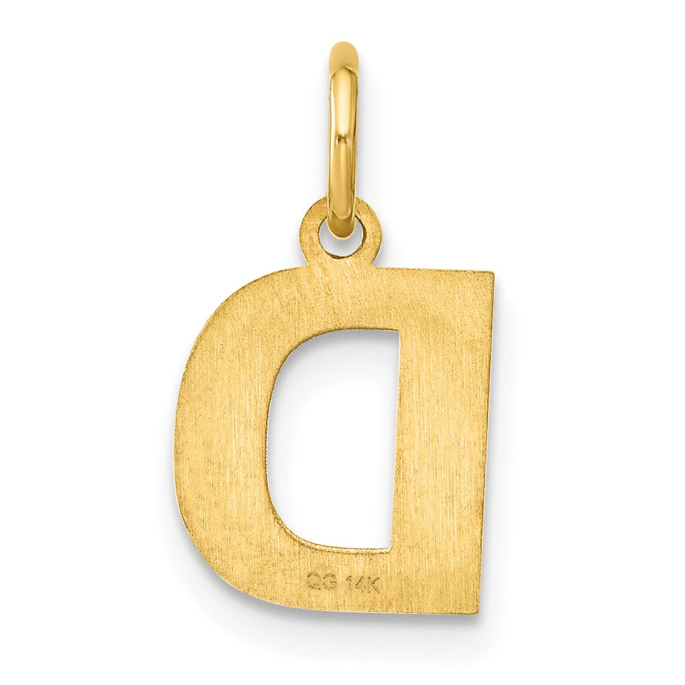 14K Gelbgold 14ky Buchstabe D Initiale Anhänger