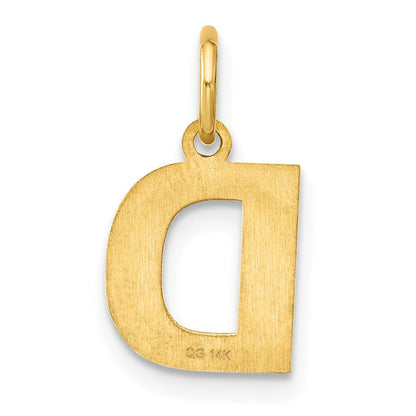 14K Gelbgold 14ky Buchstabe D Initiale Anhänger