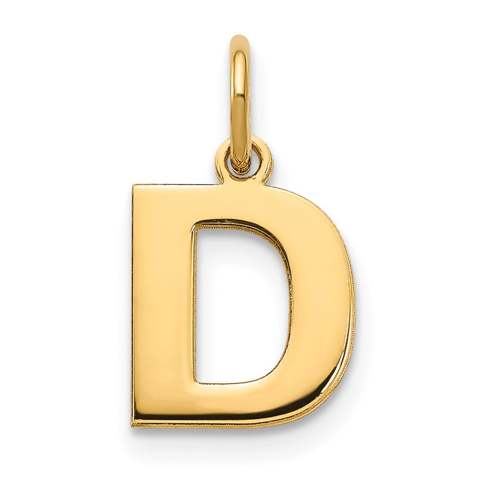 14K Gelbgold 14ky Buchstabe D Initiale Anhänger