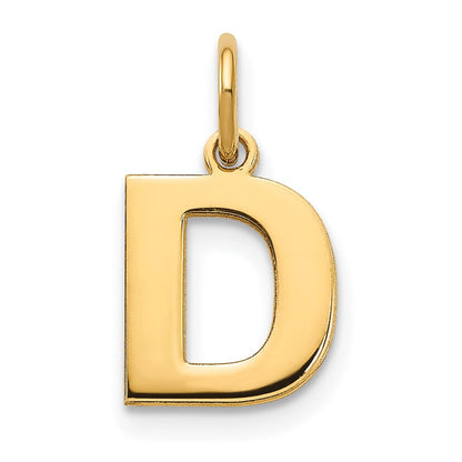 14K Gelbgold 14ky Buchstabe D Initiale Anhänger