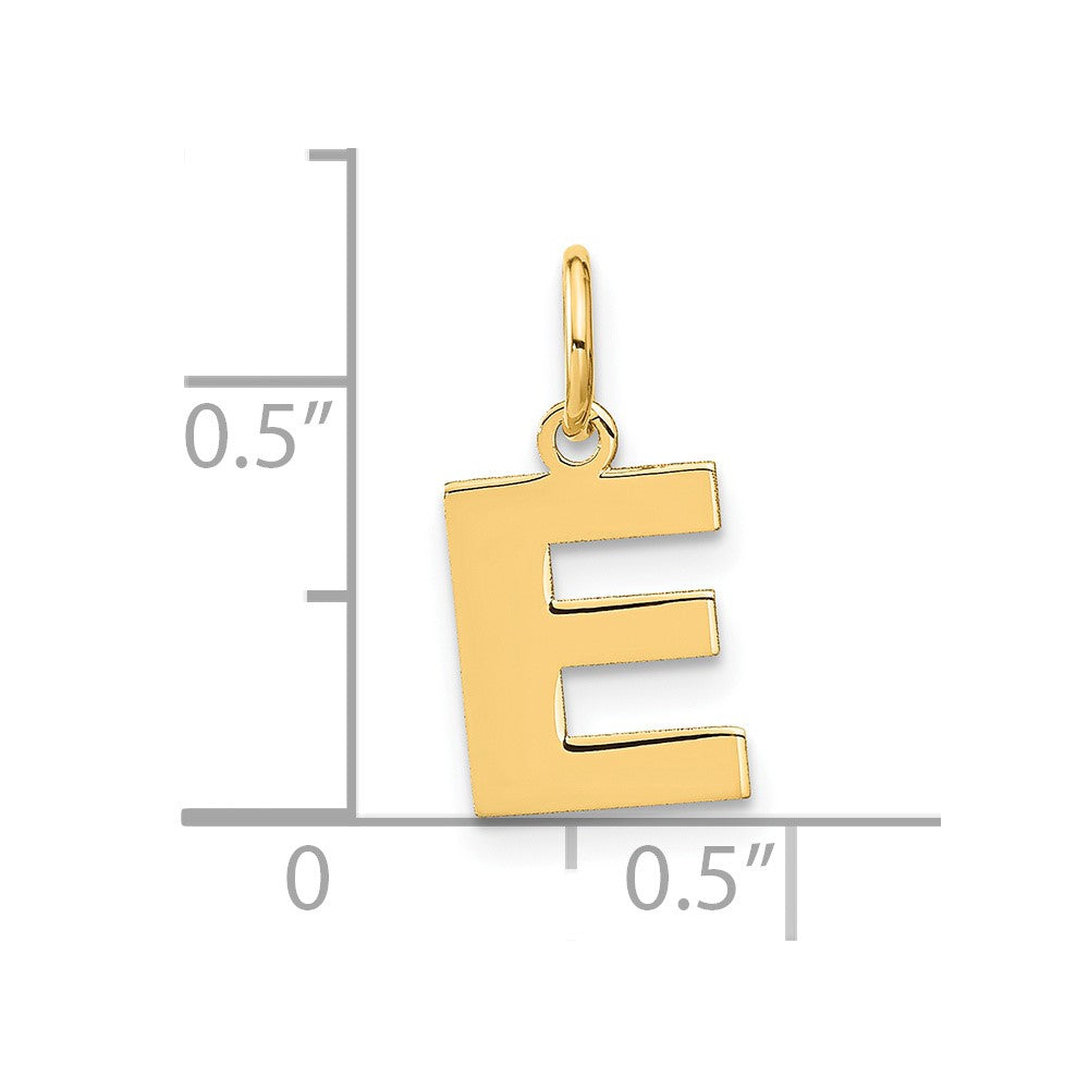 14K Gelbgold 14ky Buchstabe E Initiale Anhänger