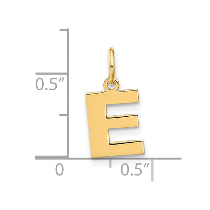 14K Gelbgold 14ky Buchstabe E Initiale Anhänger